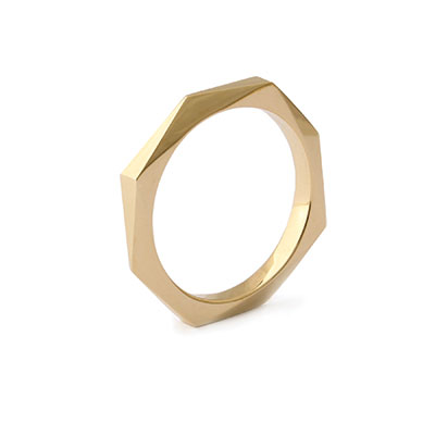 Geometrische gouden ring
