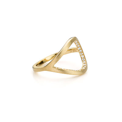 Gouden ring met diamant.